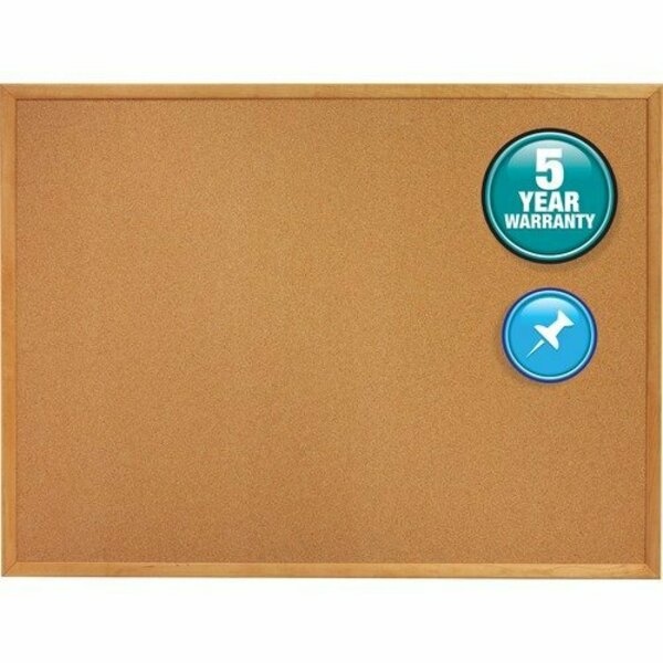 Quartet Mfg. Quartet 305, CLASSIC SERIES CORK BULLETIN BOARD, 60 X 36, OAK FINISH FRAME QRT305